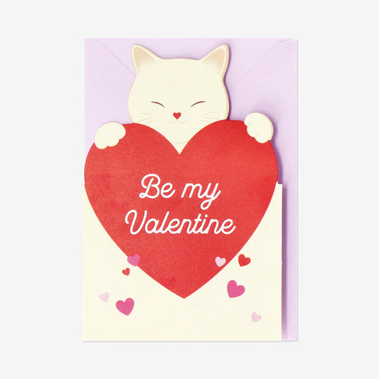 Card W Enevelope Cat Shaped (In)