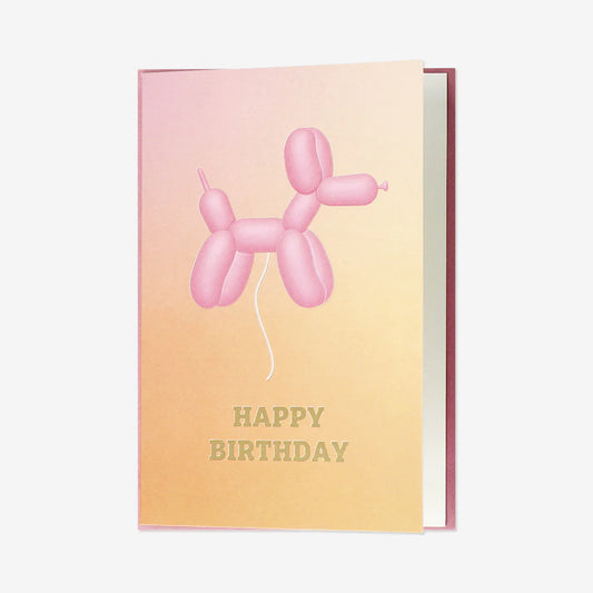 Card W Envelope Dog Balloon (In)