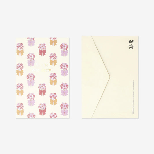 Card W Envelope Floral Buquet (In)