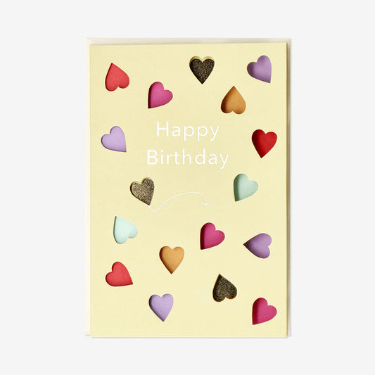 Card W Enevelope Cut Out Hearts (In)