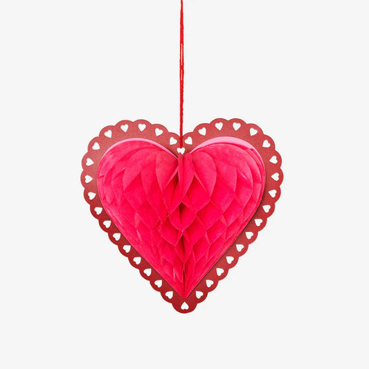 Hanging Deco Doily Hearts Fold Out 3Pcs