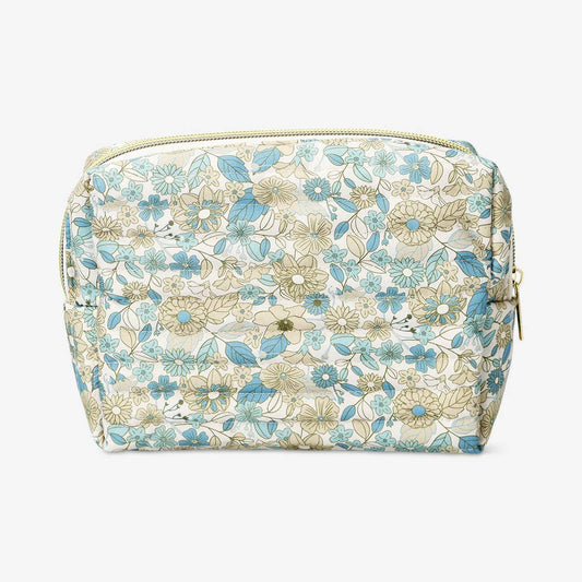Toiletry Bag Floral Square W Quilting