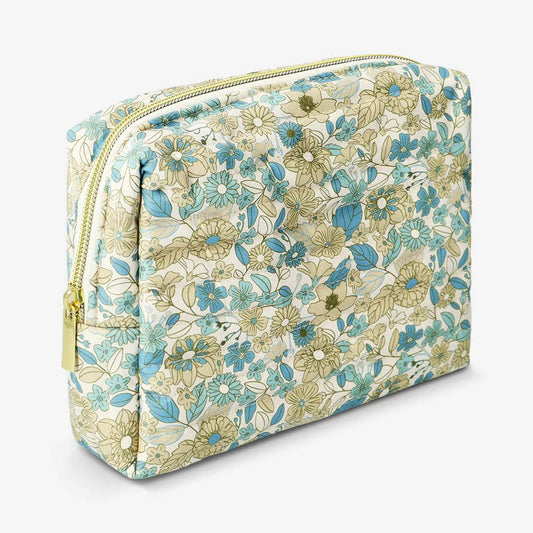 Toiletry Bag Floral Square W Quilting