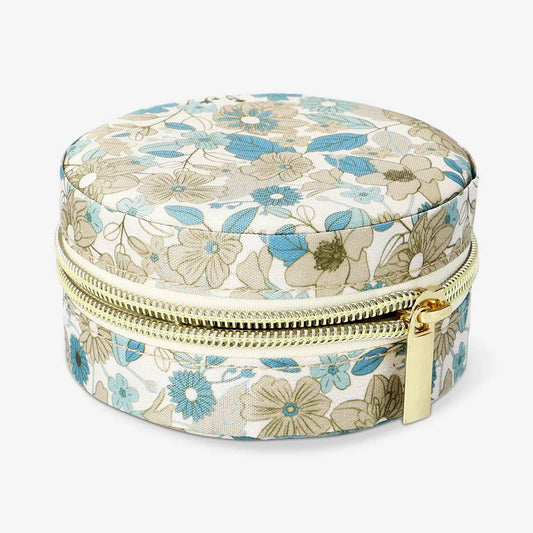 Jewelry Box Floral Round W Pouch