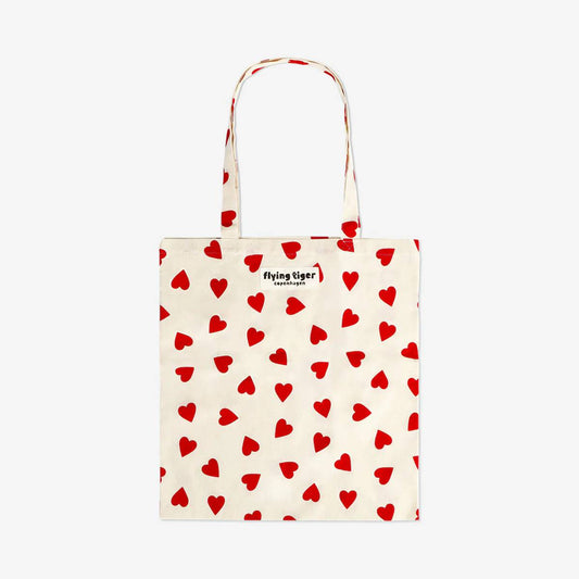 Tote Bag Flying Hearts Aop