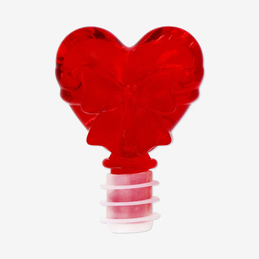 Bottle Stopper Bow Heart Shape