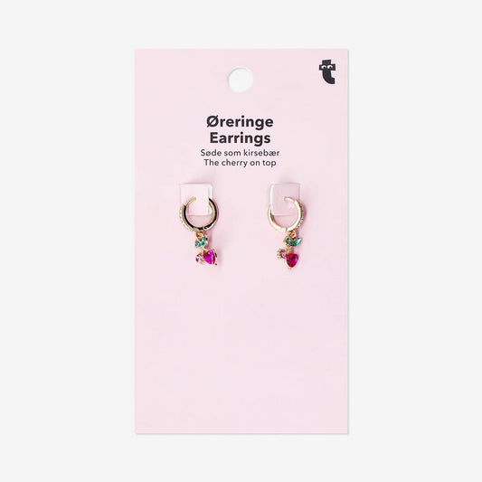 Earrings Gold Cherry