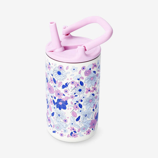 Bottle Ss With Handle On Lid And Straw S