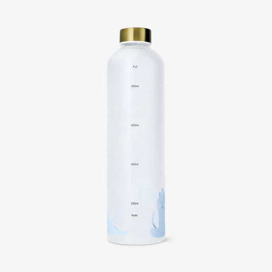 Bottle 1000Ml Frosted Glass With Gld Li