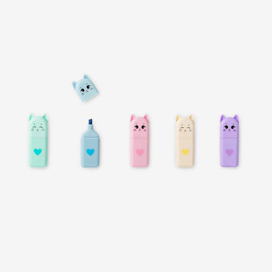 Highlighter Mini Cat 5 Pcs