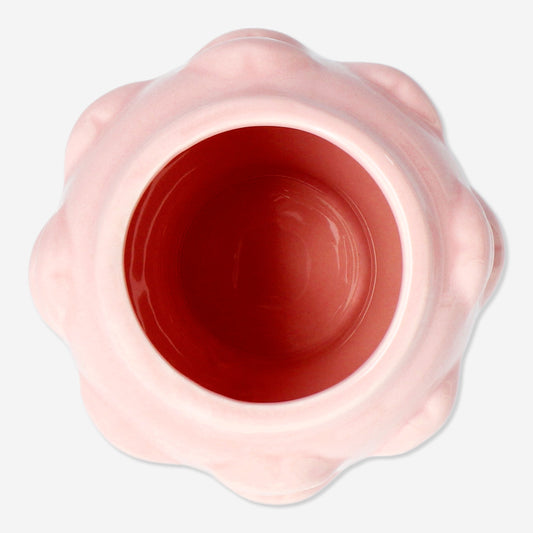 Vase with All Over Lips Dolomite Pink