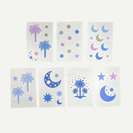 Window Stickers Removeable Ramadan Chara
