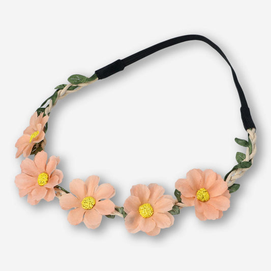 Hairband Flowers Pink Daisies