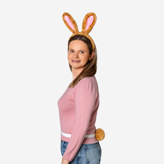 Easter Egg Rabbit Headband Tail Adlt(In)