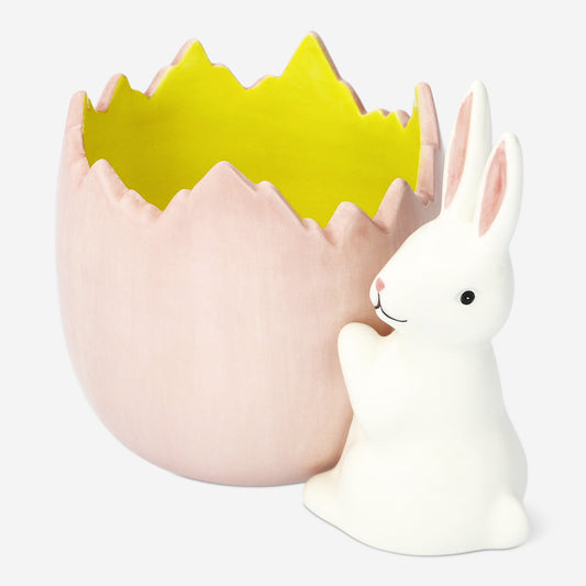 Flowerpot Brkn Eggshll Bunny Colorblck M