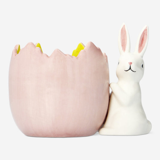 Flowerpot Brkn Eggshll Bunny Colorblck M