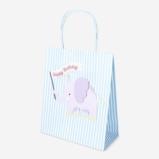 Giftbag Paper Elephant N Stripes 23X19Cm