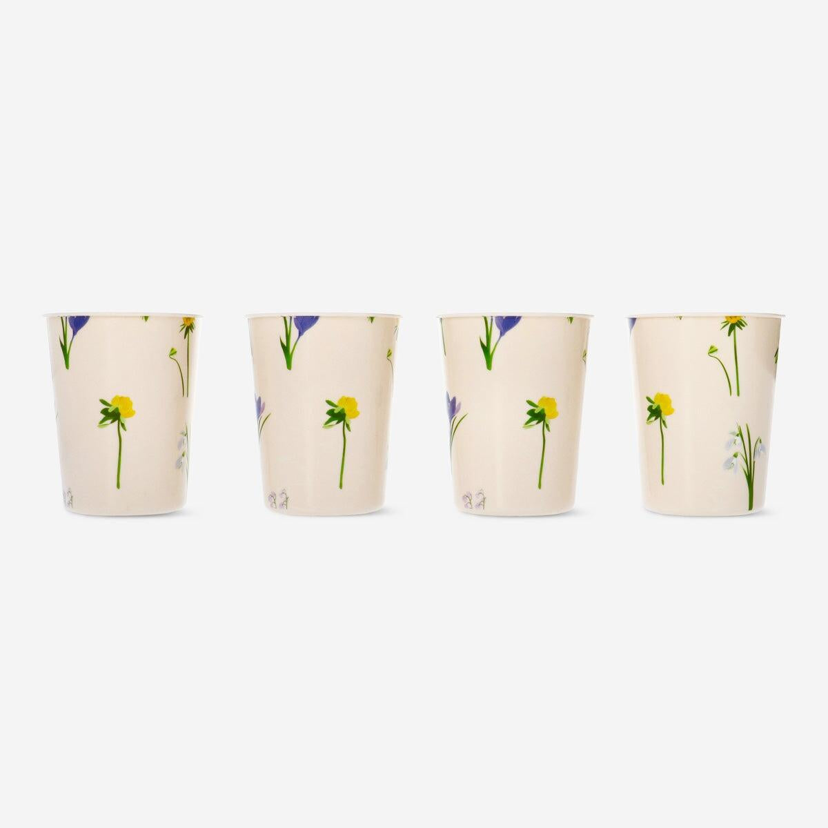 Cups Pp Flowers 4 Pcs