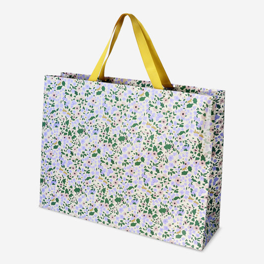 Gift Bag Paper Flower Print 33X25 Cm