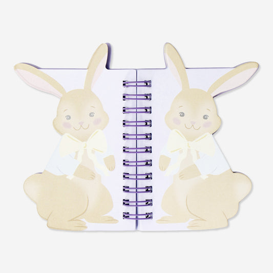 Notebook with Spiral Bunny