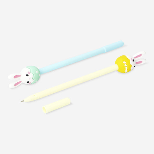 Pen Top Bunny In Egg 2 Pcs