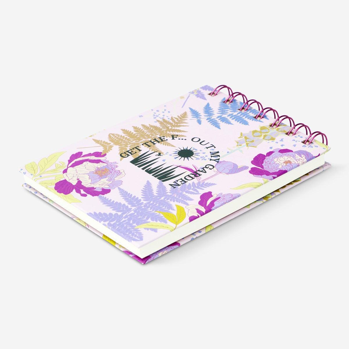 Notepad with Spiral Rebel Flower