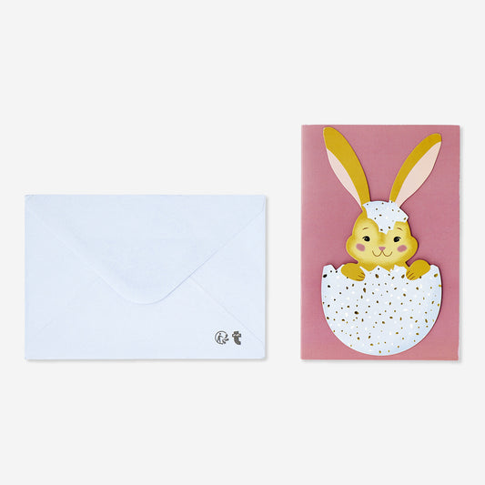 Card Shaped As Bunny (In)