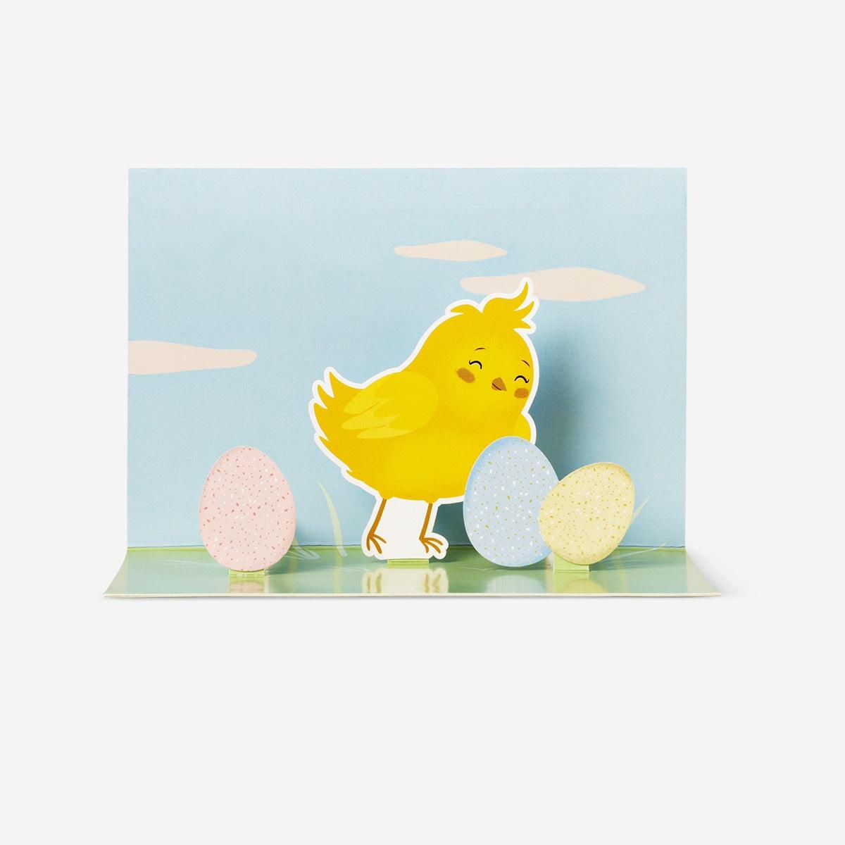 Card Pop Out Easter Chick (In)