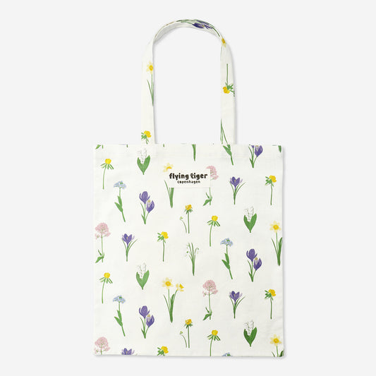 Tote Bag Flower Print