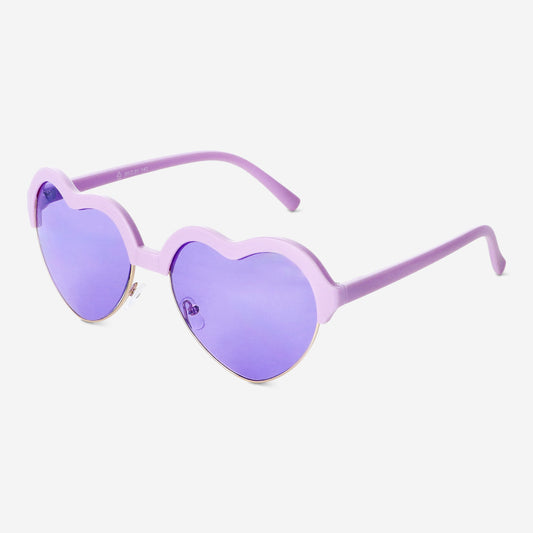 Sunglasses Pruple Top Heart Metal