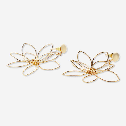 Earrings Summer Flower Metal Twist 2Pcs