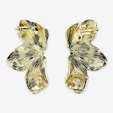 Earrings Cuff For Ear Gold Leafs 2Pcs