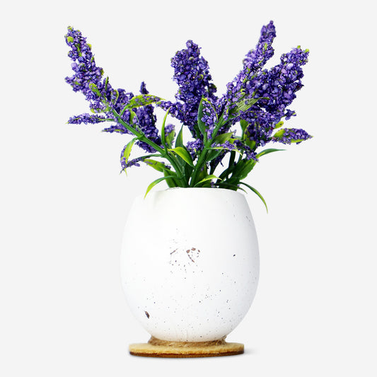 Egg with Flower For Decoration Purple Small