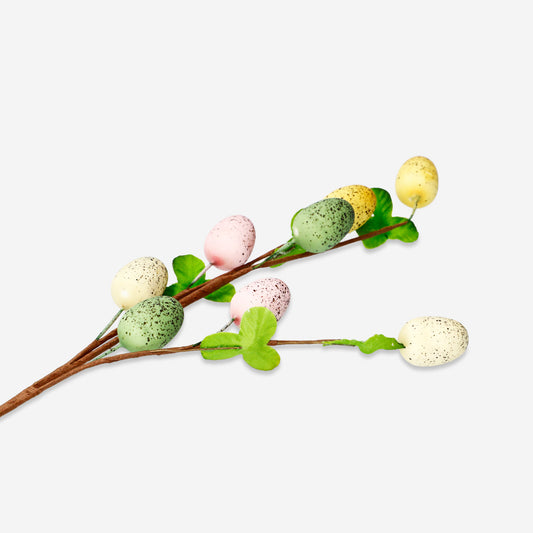 Branch Articial With Eggs And Flowers