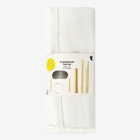 Clay Tool Set In Canvas Roll Bag