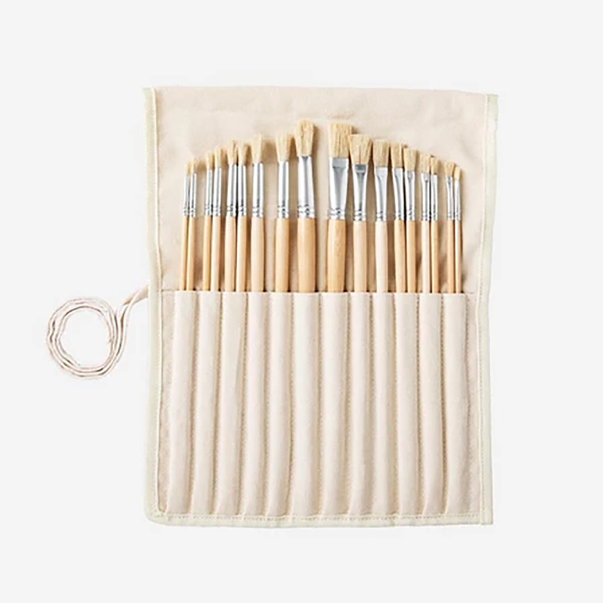 Set Of Paintbrushes In Roll Bag