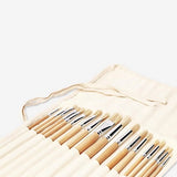 Set Of Paintbrushes In Roll Bag