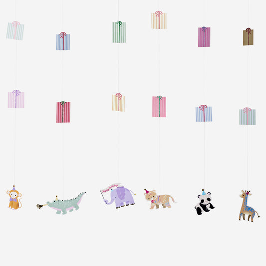 Garland Cardboard Vertical Animals 6X1 M