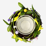 Tealight Holder W Flowers And Leaves