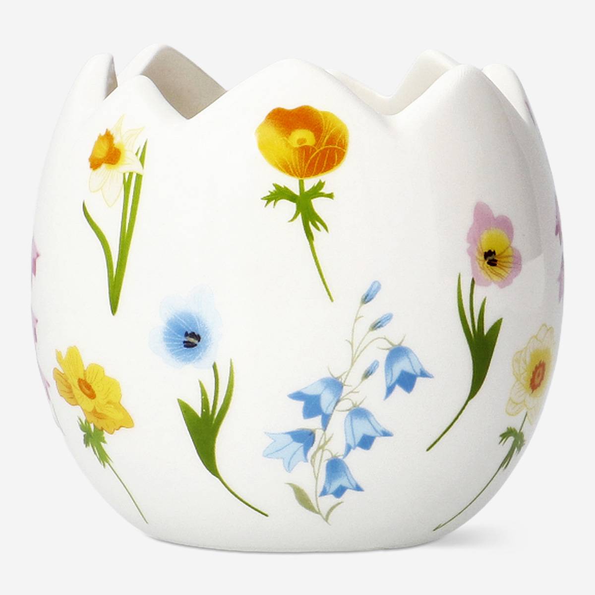 Flowerpot Broken Eggshell W Flower (In)