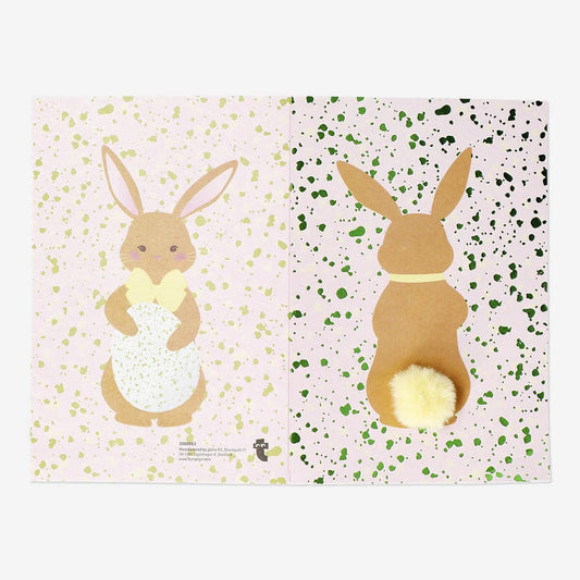 Card W Envelope Bunny W Pompom (In)