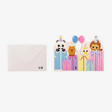 Card W Envelope Animals Party (In)