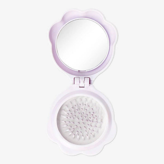 Hair Brush Foldable Paw Shape W Mirror