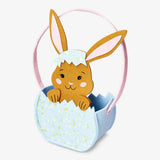 Bag For Egg Hunt In Recycled Felt Rabbit