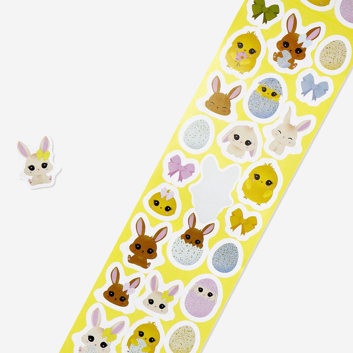 Animal Sticker Roll In Box Bunny