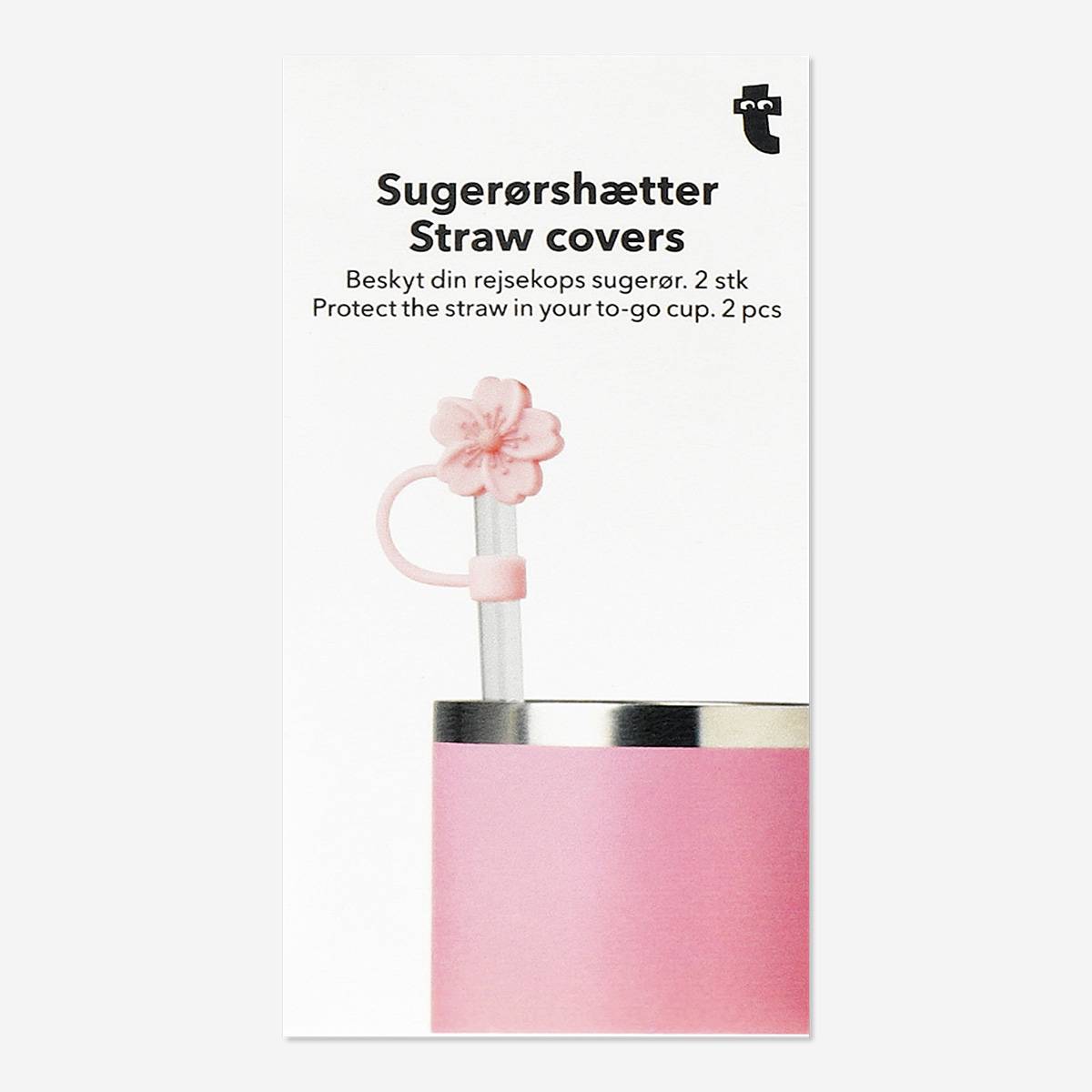 Cover For Straws 2Pcs Set Flower Shape