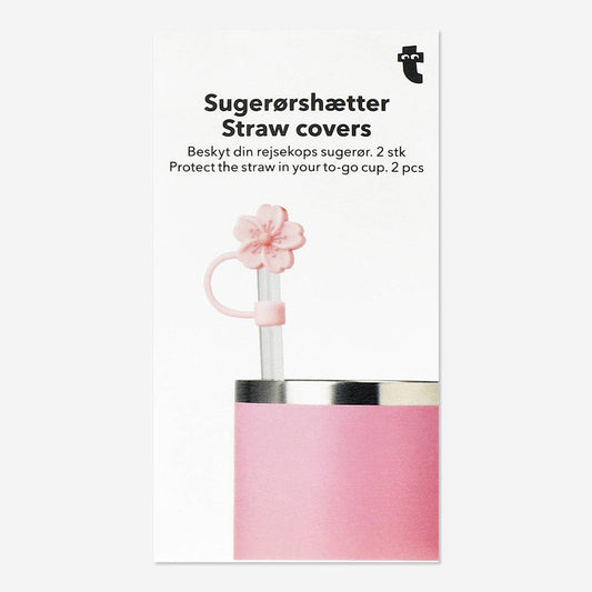 Cover For Straws 2Pcs Set Flower Shape