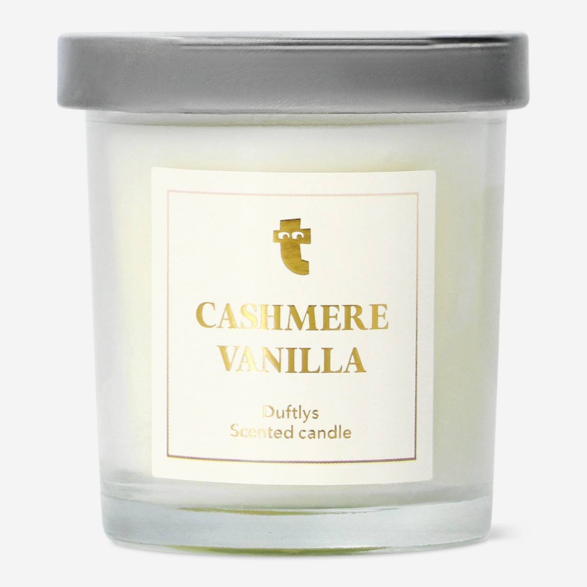 Candle Scent In Glass W. Lid Cashmere Vanilla