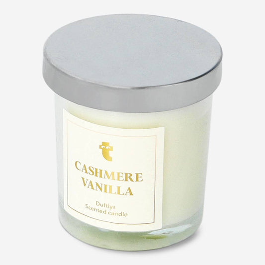 Candle Scent In Glass W. Lid Cashmere Vanilla