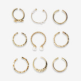 Set Of Rings 9Pcs Gold